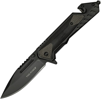 TF1045BK Tac Force Linerlock Pocket Knife Spring Assisted Black