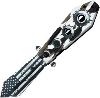 TF1048SC Tac Force Linerlock Pocket Knife Spring Assisted Camouflage