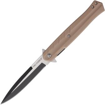 TF2002TN Tac Force Linerlock Pocket Knife Spring Assisted Tan