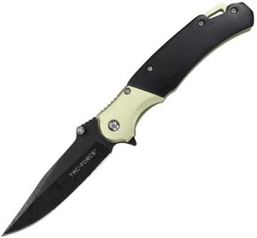 TF2009GN Tac Force Linerlock Pocket Knife Spring Assisted Opening Green