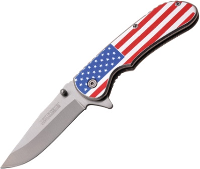 TF902SF Tac Force Linerlock Pocket Knife A/O American Flag