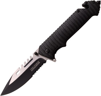 TF916BK Tac Force Linerlock Pocket Knife Spring Assisted Black