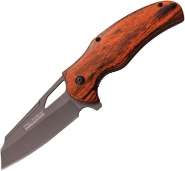 TF935BW Tac Force Linerlock Pocket Knife A/O Brown Pakkawood