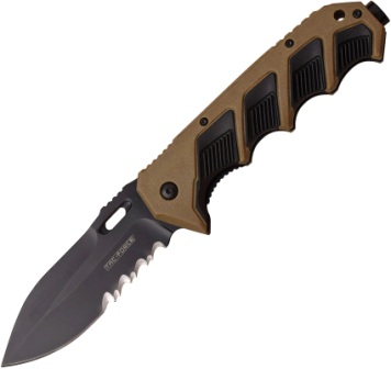 TF942BT Tac Force Linerlock Pocket Knife Spring Assisted Tan