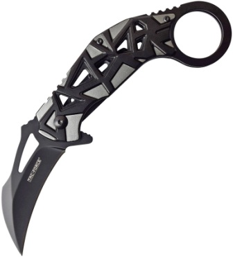 TF961GY Tac Force Karambit Linerlock Pocket Knife Spring Assisted Gray