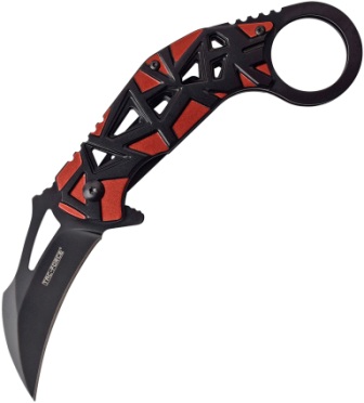 TF961RD Tac Force Karambit Linerlock Pocket Knife Spring Assisted Red