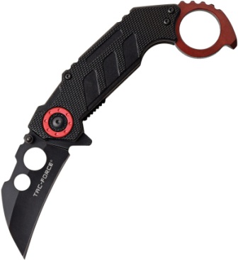 TF982RD Tac Force Knives Linerlock Pocket Knife Spring Assisted Red