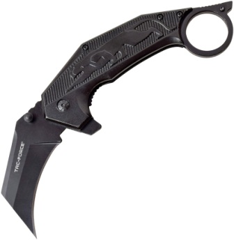 TF983BK Tac Force Knives Linerlock Pocket Knife Spring Assisted Black