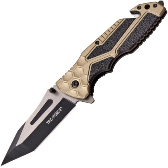 TF994TN Tac Force Knives Linerlock Pocket Knife Spring Assisted Tan
