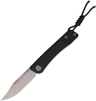 TKCBXMCGXBL Tactile Knife Company Bexar Slip Joint Pocket Knife Black G10