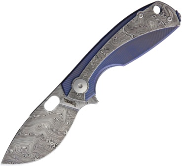 VA5964BL Viper Lille Framelock Pocket Knife Damascus Blue