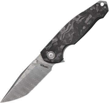 VA5980FCM Viper Katla Linerlock Pocket Knife Damascus Carbon Fiber