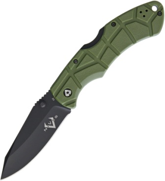 VNI30312 V NIVES Rocky II Lockback Pocket Knife OD