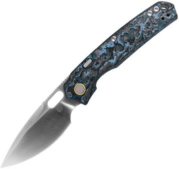 VOSA2208 Vosteed Psyop Top Linerlock Pocket Knife Fat Carbon Fiber Arctic