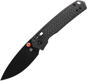 Vosteed Mini Psyop Crossbar Lock Pocket Knife Carbon Fiber - VOSA2304