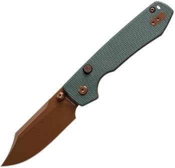VOSA2922 Vosteed Raccoon Top Linerlock Pocket Knife Green