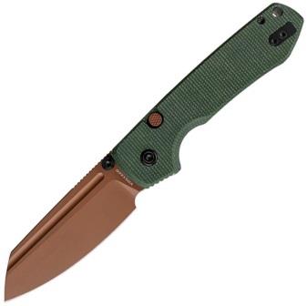 VOSA2929 Vosteed Raccoon Top Linerlock Pocket Knife Green
