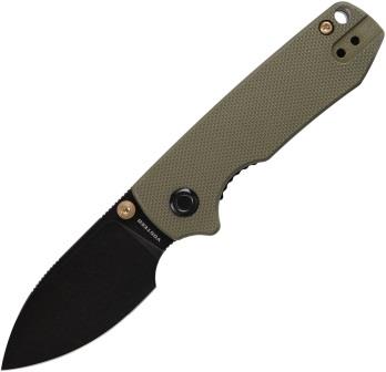 VOSA3602 Vosteed Raccoon Cub Linerlock Pocket Knife OD Green