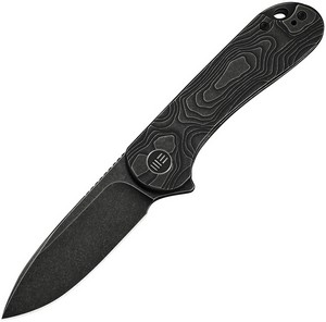WE18062XA1 We Knife Co Ltd Elementum Framelock Pocket Knife Black Stonewash