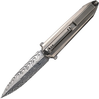 We Knife Co Ltd Diatomic Framelock Pocket Knife Damascus - WE22032DS1