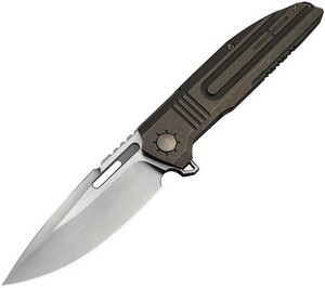 WE230592 We Knife Co Ltd Tracks Framelock Pocket Knife Bronze