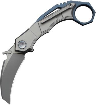 WE240692 We Knife Co Ltd Tayra Framelock Pocket Knife Gray Blue