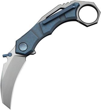 WE240693 We Knife Co Ltd Tayra Framelock Pocket Knife Blue Stonewash