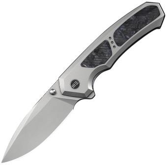 WE240882 We Knife Co Ltd Corwyn Framelock Pocket Knife Black Pink Carbon Fiber