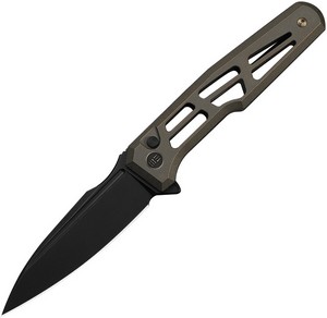 WE25059B1 We Knife Co Ltd Dressytak Button Lock Pocket Knife Bronze