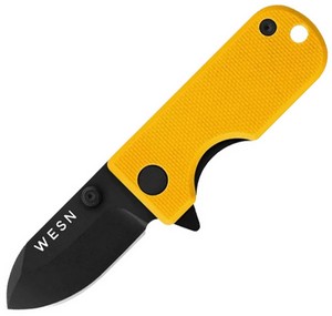WESN0163 Wesn Goods Microblade Framelock Pocket Knife Yellow Black