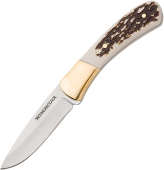 WN6220070W Winchester Fixed Blade Knife Imitation Stag