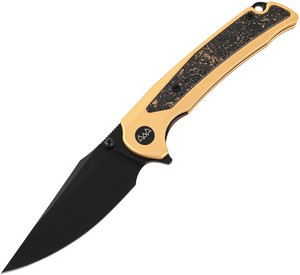 WXC14BNV WIXCO Scort Linerlock Pocket Knife Gold Carbon Fiber
