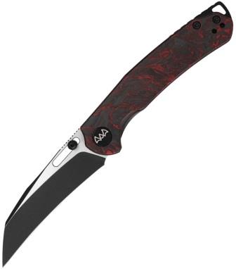 WXC16E WIXCO Wortex Linerlock Pocket Knife Carbon Fiber Red