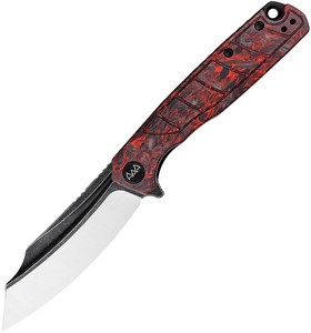WXC20B WIXCO Spark Linerlock Pocket Knife Shred Red Carbon Fiber