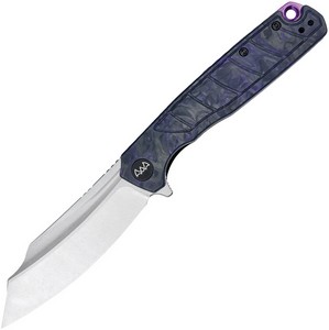 WXC20C WIXCO Spark Linerlock Pocket Knife Shred Purple Carbon Fiber