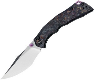 WXC22A WIXCO Jugger Button Lock Pocket Knife Shredded Carbon Fiber