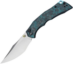 WXC22B WIXCO Jugger Button Lock Pocket Knife Shredded Carbon Fiber