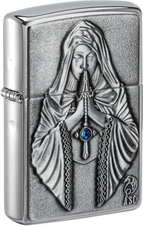 Zippo Praying Woman Emblem Lighter - ZO71283