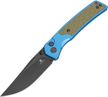 Bestech Icebreaker Button Lock Pocket Knife Blue Od Green - BTKMK16E