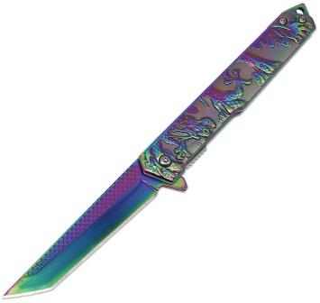 ElitEdge Linerlock Pocket Knife Spring Assisted Opening Dragon - EE10A134RB