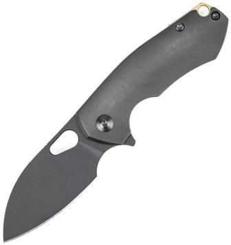 GM10722 GiantMouse Riv Framelock Pocket Knife Titanium Blackout
