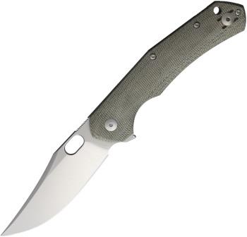 GM10821 GiantMouse Jutland Linerlock Pocket Knife Green Canvas