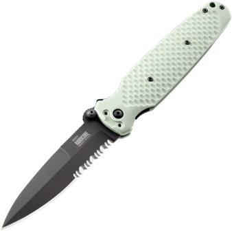 HBBCOVERT01BKJA Hardcore Hardware Australia HHA Covert 01 Linerlock Pocket Knife Black Jade