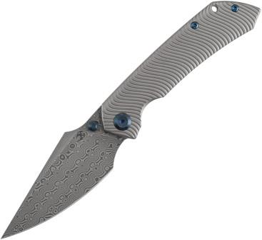 Kansept Fenrir Framelock Pocket Knife Damascus - K1034C4