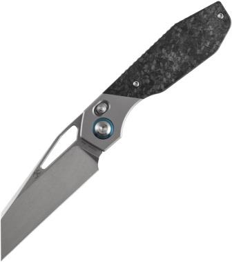 K1118VA3 Kansept QTRO Crossbar Lock Pocket Knife Shredded Carbon Fiber
