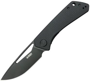 KUB331S Kubey Thalia Front Flipper Linerlock Pocket Knife Black G10