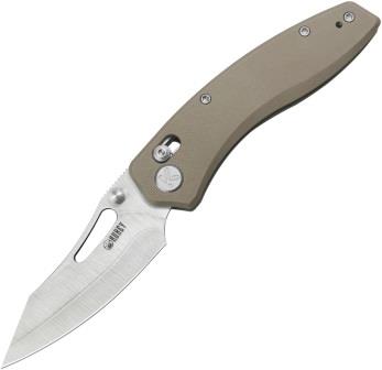 KUB421D Kubey Caiman Crossbar Lock Pocket Knife Tan