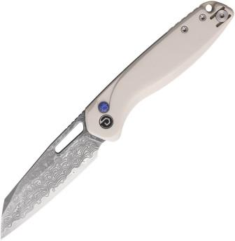 TD020WT Defcon Button Lock Folder Pocket Knife White