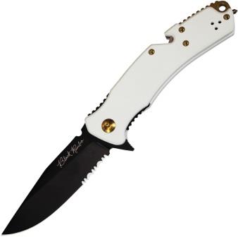 VNI34GPSBW V NIVES Black Rambo Utility Pro Elite Linerlock Pocket Knife