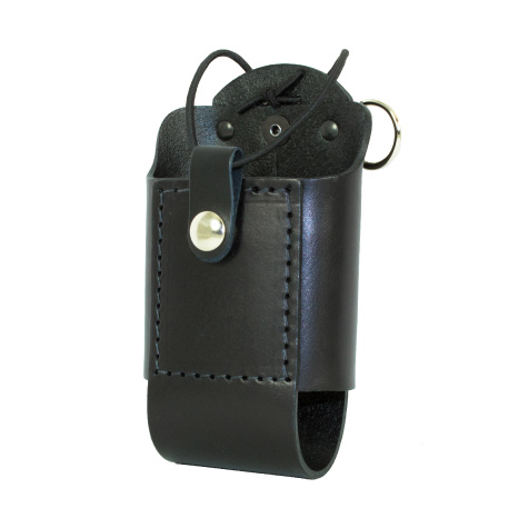 Boston Leather Firefighters Universal Radio Holder Elastic Strap Black Plain Finish Nickel Hardware - 5481RCE-1 